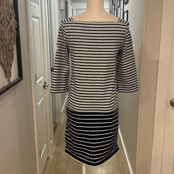 JOULES Mariners gray and navy striped cotton shift dress - Picture 8 of 15